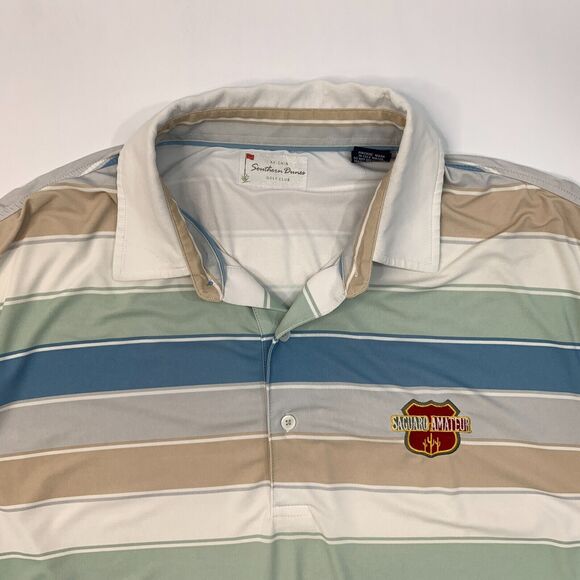 Southern Dunes Golf Club Polo Shirt Mens L Large Striped Saguaro Amateur Tourney - Picture 4 of 13